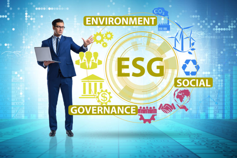Esg Concept As Environmental And Social Governance With Business