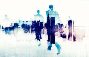 Business People Walking On A City Scape