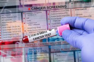 Blood tube test with requisition form for Cancer screening test