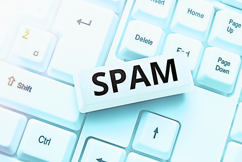 Inspiration showing sign Spam. Business overview Intrusive advertising Inappropriate messages sent on the Internet Abstract Replying To Online Message, Typing And Sending Internet Letters