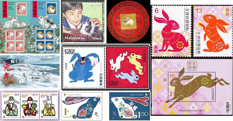 十二生肖邮票 各国大不同 越南的“猫年”是中国的“兔年”