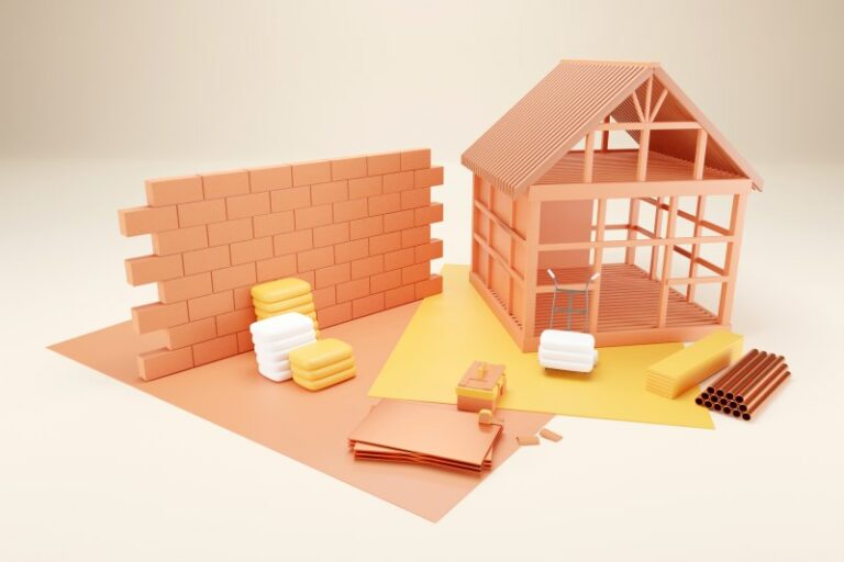 3D house construction concept